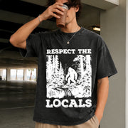 Respect the Locals Bigfoot Vintage Washed T-Shirt in Black