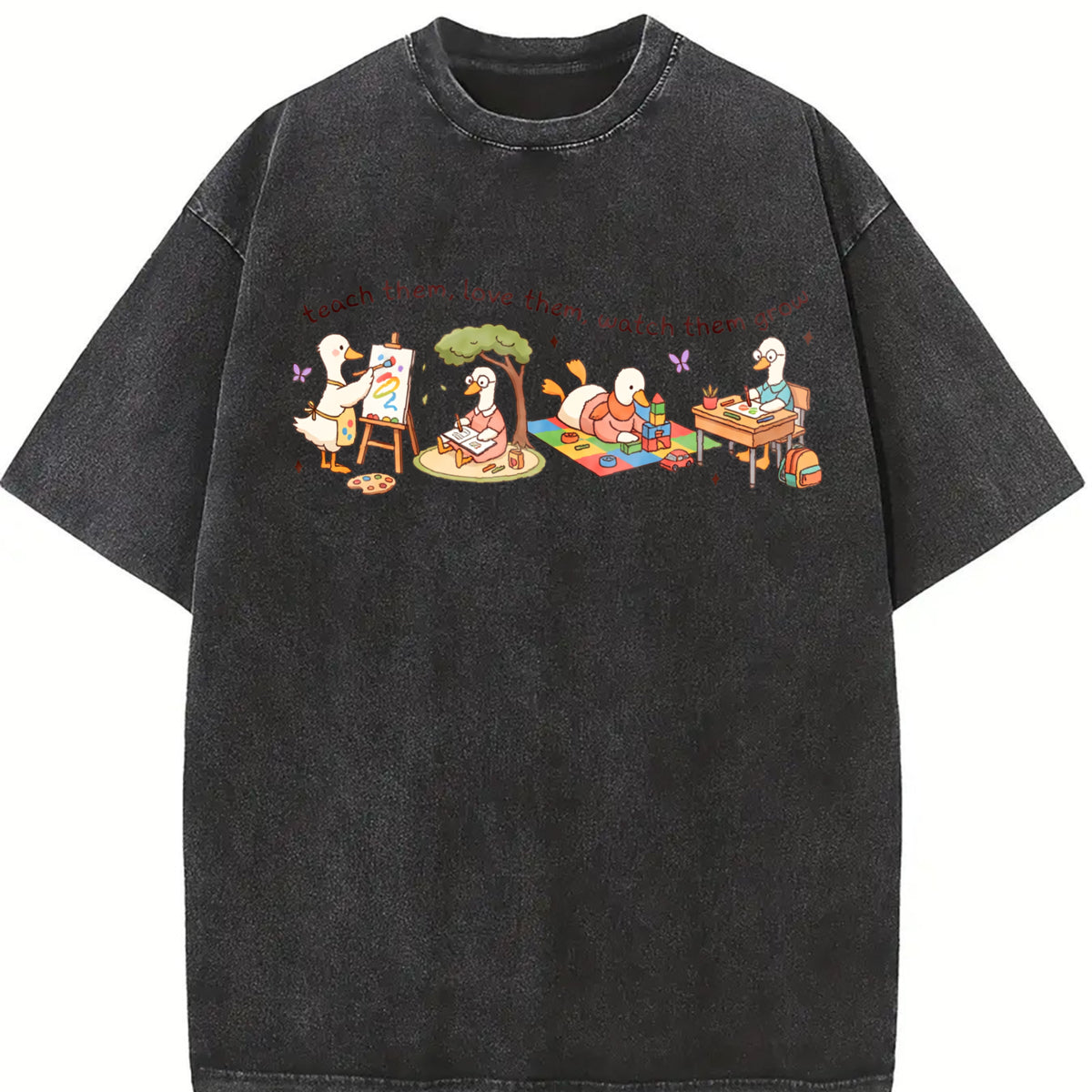 Preschool Pre-k Vintage Washed T-Shirt in Black