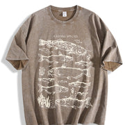 Catfish Species 90s Vintage Washed T-Shirt in Brown