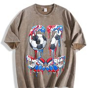 USA 67 Soccer Vintage Washed T-Shirt in Brown