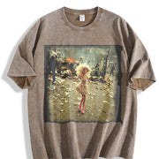 Glam Doll in the Wreckage Vintage Washed T-Shirt in Brown