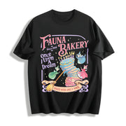 Fairy Godmother Baking Cotton T-Shirt in Black