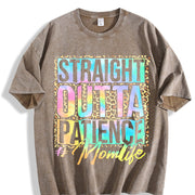 Outta Patience for Curvy Vintage Washed T-Shirt in Brown