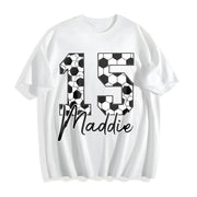 Custom Soccer Personalized Soccer Cumber Cotton T-Shirt in White