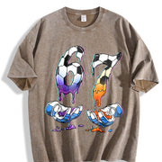 67 Soccer Vintage Washed T-Shirt in Brown