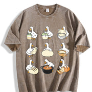 Goose Sourdough Baking Vintage Washed T-Shirt in Brown