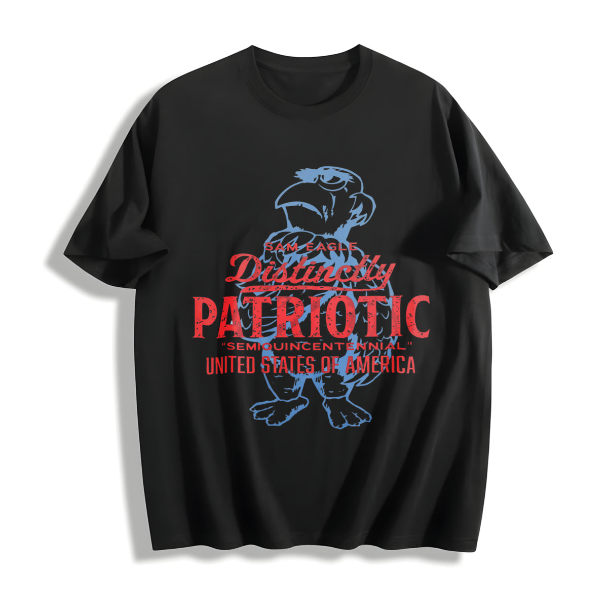 Disney the Muppets Sam Eagle July 4th Fireworks Cotton T-Shirt in Black