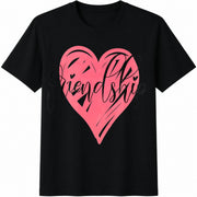 Friendship Heart Bestie Cotton T-Shirt in Black