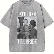 Father of the Bride Vintage Washed T-Shirt in Gray