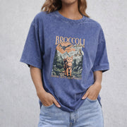 Onyx Storm Quest Squad Broccoli vintage washed oversized T-shirt in Blue