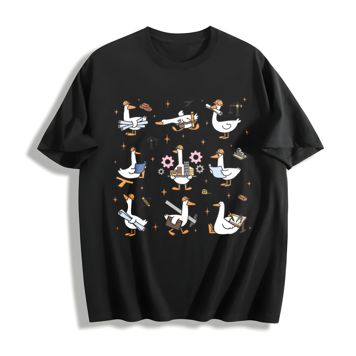 Silly Goose Architect Cotton T-Shirt in Black