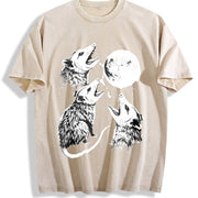 Possum Moon Pepper Opossum Vintage Washed T-Shirt in Beige