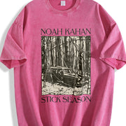 N0ah Kahannn 2 SIDES Vintage Washed T-Shirt in Red
