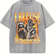 I Refuse to Tolerate Nuts Vintage Washed T-Shirt in Gray