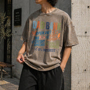The Dad Bank Accountant Daddy Vintage Washed T-Shirt in Brown