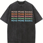 Read More Books Book Lover Vintage Washed T-Shirt in Black