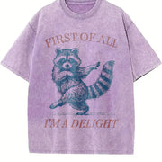 First of All I'm a Delight Vintage Washed T-Shirt in Purple