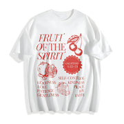 With Retro Spring Attire Cotton T-Shirt in White