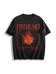 Fireheart Aelin Galathynius Cotton T-Shirt in Black