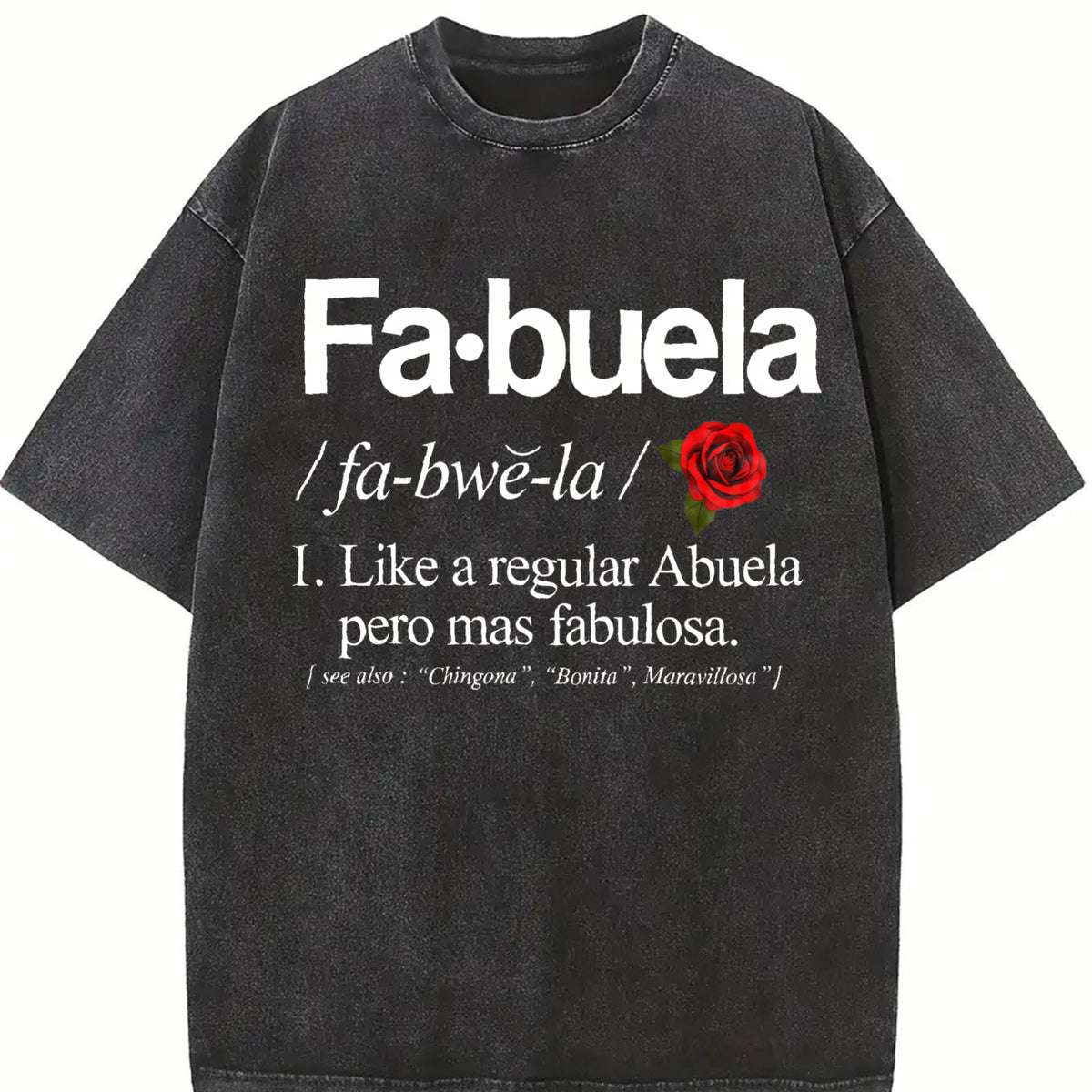 Fabuela Definiton Fabuela vintage washed oversized T-shirt in Black