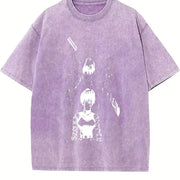 Jujutsu Kaisen Maki & Toji vintage washed oversized T-shirt in Purple