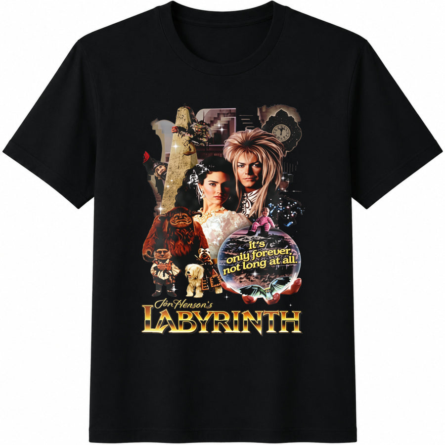Labyrinth Movie Cotton T-Shirt in Black