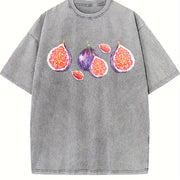 Fig 90s Retro ® Y2k Fig Cute Vintage Washed T-Shirt in Gray