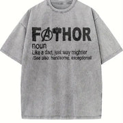 Fathor Fathers Day Vintage Washed T-Shirt in Gray