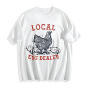Chicken Ladies for All Seasons Cotton T-Shirt in White