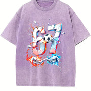 67 Soccer Vintage Washed T-Shirt in Purple