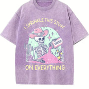 I Sprinkle This Stuff on Everything. Short-sleeved. Vintage Washed T-Shirt in Purple