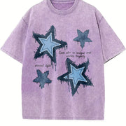 EACH STAR IS Unique AND Shines Brightly Vintage Washed T-Shirt in Purple