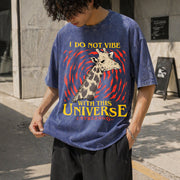 I Do Not Vibe with This Universe Vintage Washed T-Shirt in Blue