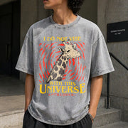 I Do Not Vibe with This Universe Vintage Washed T-Shirt in Gray