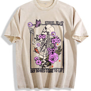 Dry Bones Come to Life Christian Vintage Washed T-Shirt in Beige