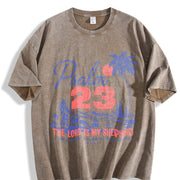 Psalm 23 the Lord Is My Shepherd Christian Faith Vintage Washed T-Shirt in Brown