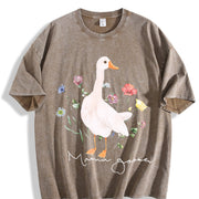 Mama Goose Silly Goose Vintage Washed T-Shirt in Brown