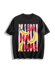 That’s Bananas Fruit Food Pun Retro Banana Cotton T-Shirt in Black