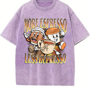 More Espresso Less Depresso Vintage Washed T-Shirt in Purple