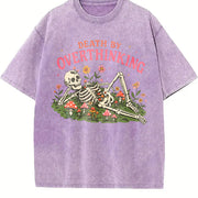 Death by Overthinking Vintage Washed T-Shirt in Purple