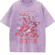 Dexter Killer Dexter Morgan For Movies Lovers vintage washed oversized T-shirt in Purple