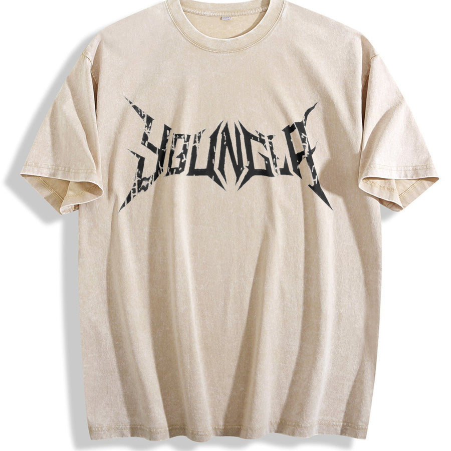 Gym Workout Loose Gym Workout Sport Gymnastic Fan vintage washed oversized T-shirt in Beige