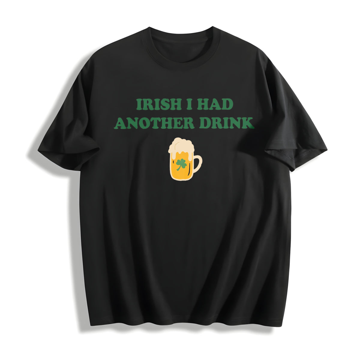 Irish I Had Another Drink Baby Cotton T-Shirt in Black