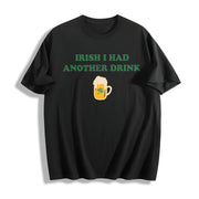 Irish I Had Another Drink Baby Cotton T-Shirt in Black