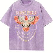 Free Bird American Eagle vintage washed oversized T-shirt in Purple