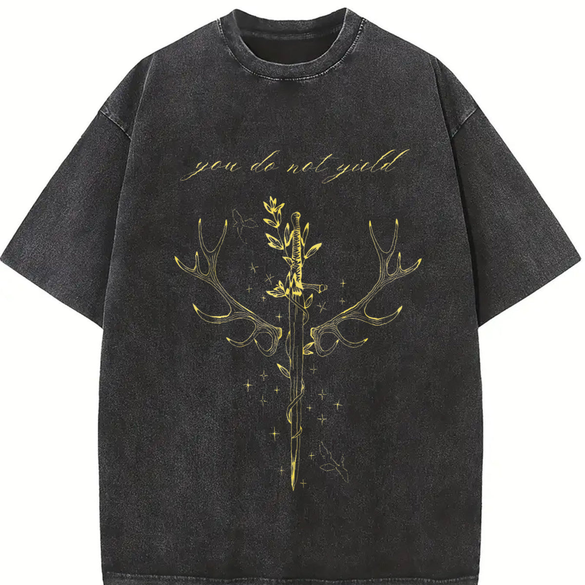 You Do Not Yield to Whatever End Vintage Washed T-Shirt in Black