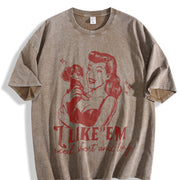 Cowboy Quote PNG Western Saying Clipart Vintage Washed T-Shirt in Brown