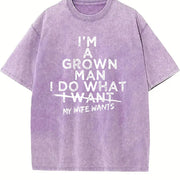 I Do What My Wife Wants Vintage Washed T-Shirt in Purple