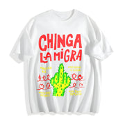 ✊🏾 Chinga La Migra Cotton T-Shirt in White