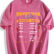 Handyman Hourly Rate vintage washed oversized T-shirt in Red